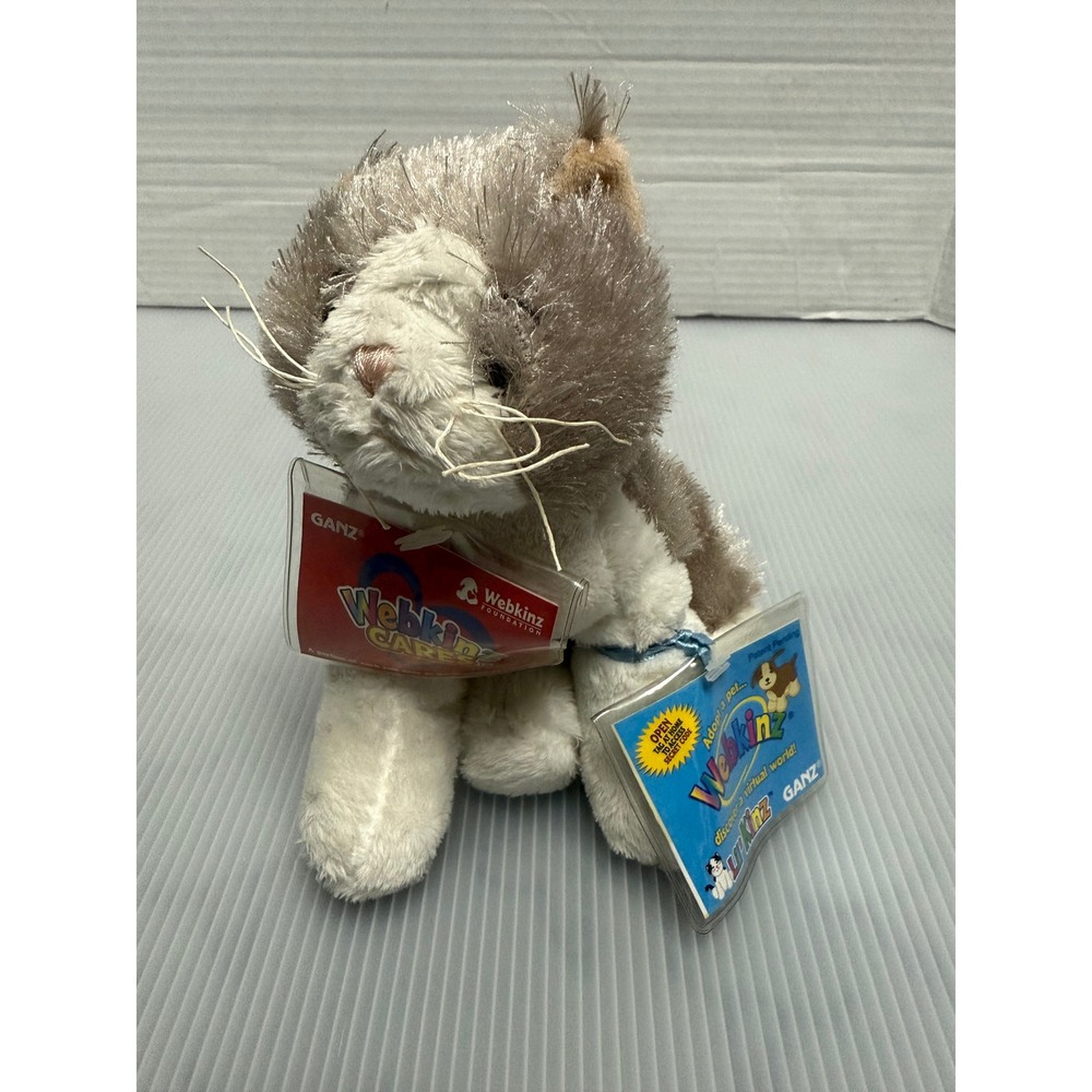 Ganz Webkinz Grey Cat Small Gray New Lil Kinz Plush Sealed Code HS015